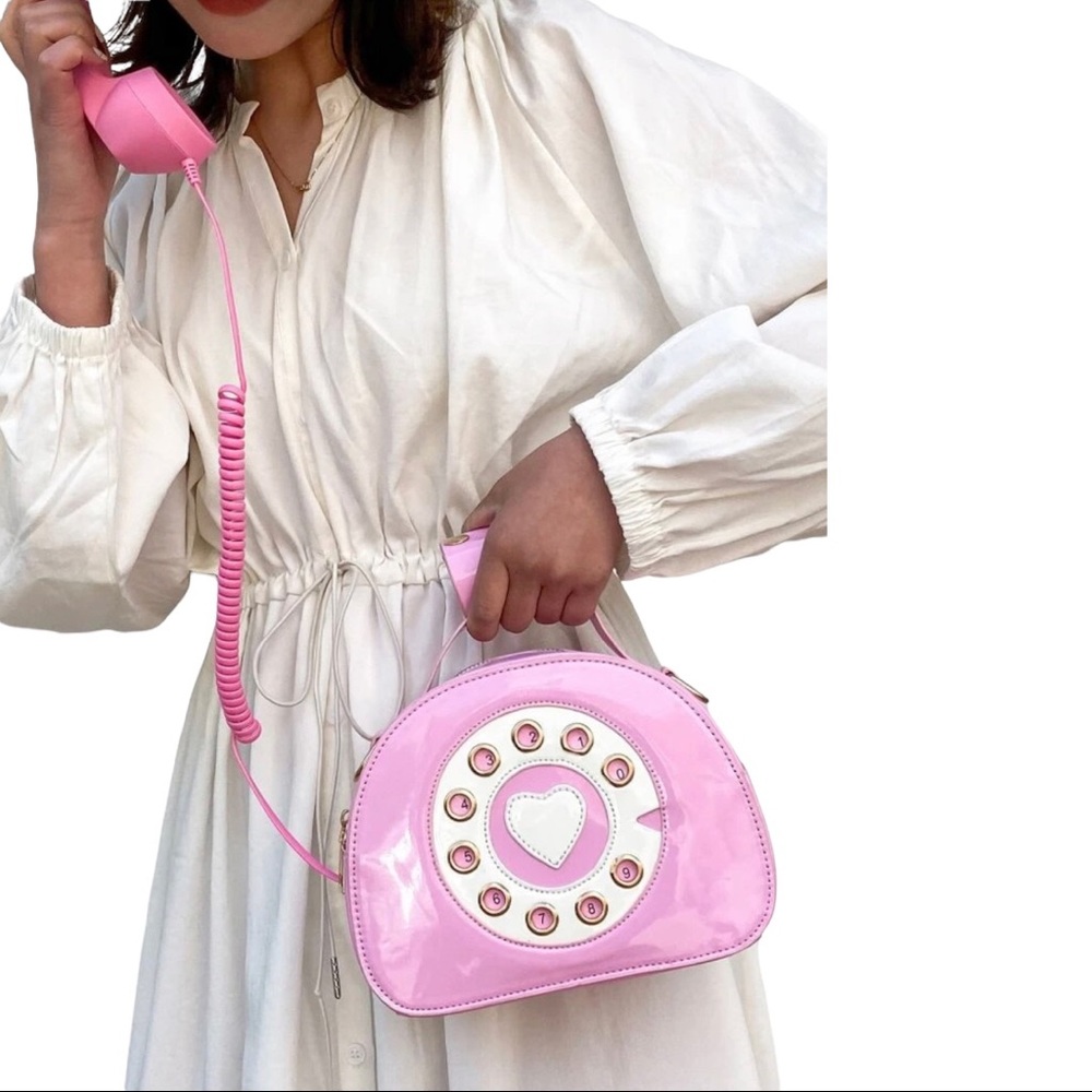Telephone Design Satchel Bag. Unique fun purse